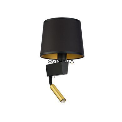 8213 Бра Nowodvorski CHILLIN BLACK II BL/G PL, Латунь, Чорний, Чорний
