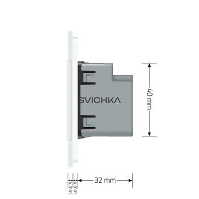 Розетка USB Type-C з Power Delivery 45W Livolo білий (VL-C7-FCUC-2WP)