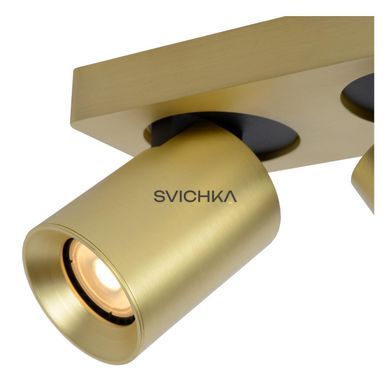Стельовий точковий світильник Lucide NIGEL LED Dim to warm GU10 2x5W 2200K/3000K Matt Gold / Brass, Matt Gold / Brass