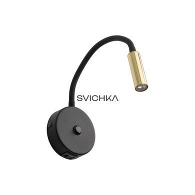 Бра на гнучкій ніжці TK Lighting LAGOS USB, Black/Gold
