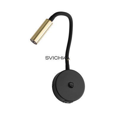Бра на гнучкій ніжці TK Lighting LAGOS USB, Black/Gold
