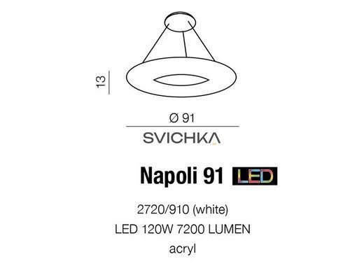 Підвісний світильник AZzardo NAPOLI 91 AZ1317, Хром, Білий
