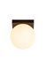 Стельовий світильник для ванної Lucide TASSA &Oslash; 13,5 cm LED Dim to warm 1x12W 1800K/3000K Black, BLACK, Опал, Опал