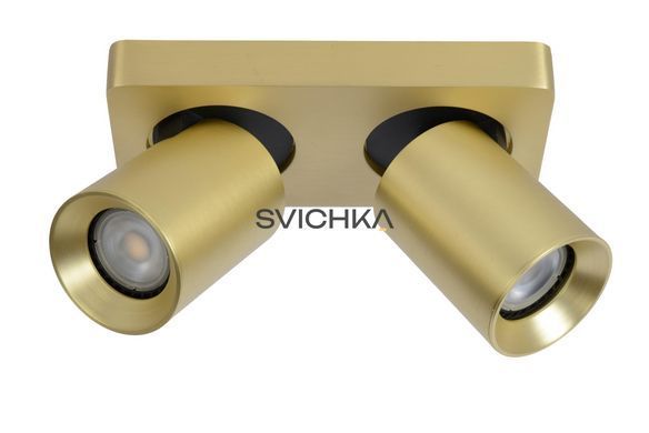Стельовий точковий світильник Lucide NIGEL LED Dim to warm GU10 2x5W 2200K/3000K Matt Gold / Brass, Matt Gold / Brass
