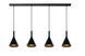 Подвесной светильник Lucide GIPSY 4xE27 Black, BLACK, Черный