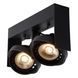 Потолочный точечный светильник Lucide GRIFFON LED Dim to warm GU10 (ES111) 2x12W 2200K/3000K Black, BLACK