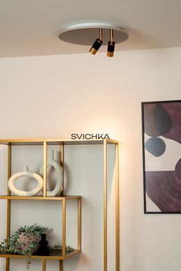 Стельовий світильник Lucide JUBEL &Oslash; 40 cm LED Dim. 2700K Gun Metal, Gun Metal, Matt Gold / Brass, Чорний