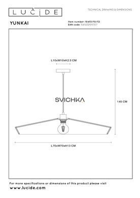 Підвісний світильник Lucide YUNKAI &Oslash; 70 cm 1xE27 Natural, Natural, Natural, Natural