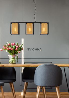 Підвісний світильник Lucide SANSA 3xE27 Black, BLACK