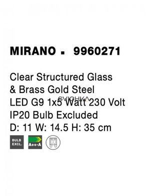 Бра Nova luce MIRANO Gold