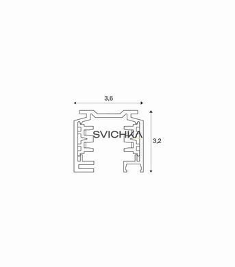 Накладний трек slv EUTRAC, 3-фазний, високовольтний, 1м, black