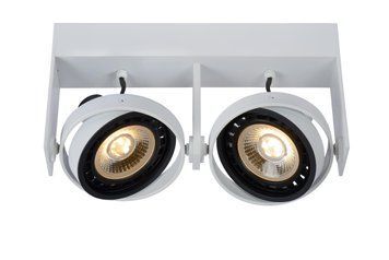 Потолочный точечный светильник Lucide GRIFFON LED Dim to warm GU10 (ES111) 2x12W 2200K/3000K White