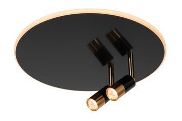 Стельовий світильник Lucide JUBEL &Oslash; 40 cm LED Dim. 2700K Gun Metal, Gun Metal, Matt Gold / Brass, Чорний