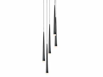 Підвісний світильник Azzardo MD1220A-5BK STYLO 5 black (AZ0119), Чорний, Чорний