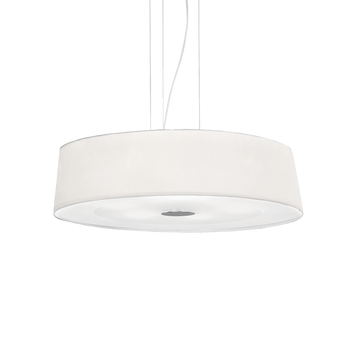 Підвісний світильник Ideal Lux HILTON SP6 ROUND, White, Білий, Білий, Хром, Білий