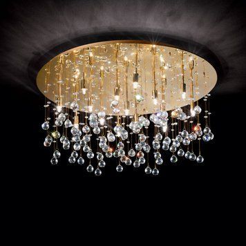 Стельовий світильник Ideal Lux Moonlight 082790, Золотий, Прозорий