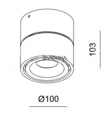 LED светильник UNIVERSAL G2-9W DIM Black IP20 со встренным источником света