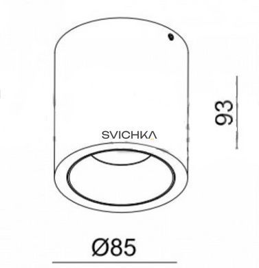 LED светильник COURSE R DIM White IP20 со встренным источником света