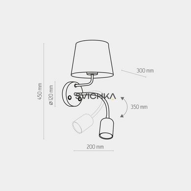 Бра TK Lighting Maja 2535 - 2535, Білий, Білий