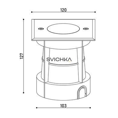 Світильник грунтовий KLOODI KDGL-SC120X120 GU10 ADJ HC, Срібний