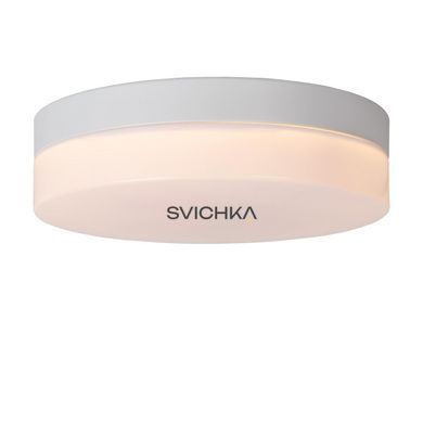 Стельовий світильник для ванної Lucide BISKIT &Oslash; 23 cm LED 1x12W 2700K IP44 Motion & Day/Night Sensor White, WHITE