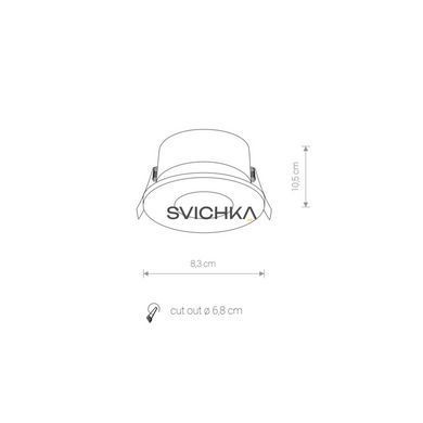 8376 Світильник вбудований Nowodvorski GOLF BLACK CN, Чорний
