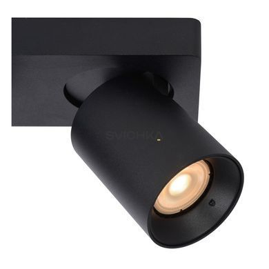 Потолочный точечный светильник Lucide NIGEL LED Dim to warm GU10 2x5W 2200K/3000K Black