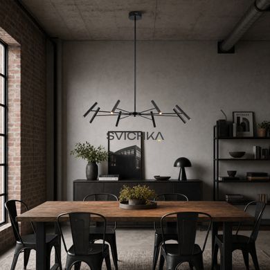 Люстра TK Lighting 18224 NIVA 8, Black