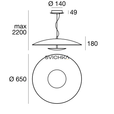 Подвесной светильник Linea Light Horizon_P 90286