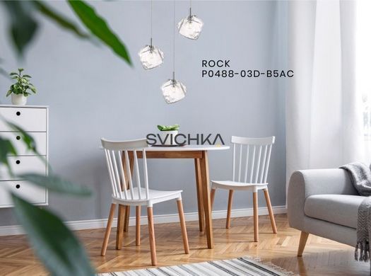 Підвісний світильник Zuma-line ROCK PENDANT 3 small, Вишневий, Метал, Скло
