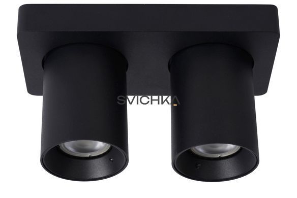 Потолочный точечный светильник Lucide NIGEL LED Dim to warm GU10 2x5W 2200K/3000K Black