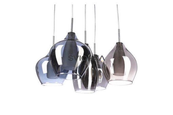 Підвісний світильник AZzardo Amber Milano AZ0722 chrome, Хром, Прозорий, Хром
