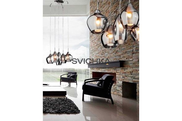 Підвісний світильник AZzardo Amber Milano AZ0722 chrome, Хром, Прозорий, Хром