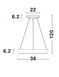 Підвісний світильник Nova luce RANDO THIN small 3000 White