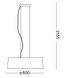 Подвесной светильник Ideal Lux HILTON SP6 ROUND, White, Белый, Белый, Хром, Белый