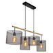 Підвісний світильник Lucide BASKETT 4xE27 Black, BLACK