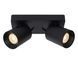Потолочный точечный светильник Lucide NIGEL LED Dim to warm GU10 2x5W 2200K/3000K Black, BLACK
