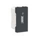 USB-конектор USB Schneider Electric Unica New 1 модуль, антрацит, Антрацит