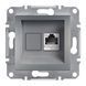 Розетка комп'ютерна RJ45 UTP кат. 5Е Schneider Electric Asfora, Сталь, Сталь