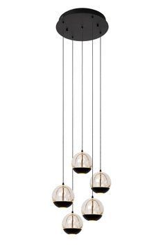Підвісний світильник Lucide SENTUBAL &Oslash; 35 cm LED Dim. 5x5,2W 2700K Black, BLACK