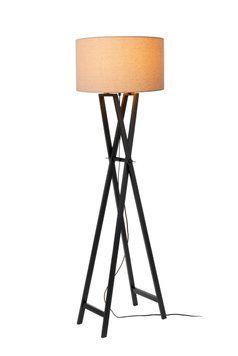 Торшер Lucide TRAFALGAR 1xE27 Black, BLACK, Чорний, Natural, Natural