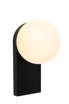 Настінний світильник для ванної Lucide TASSA LED Dim to warm 1x10W 1800K/3000K Black, BLACK, Опал, Опал