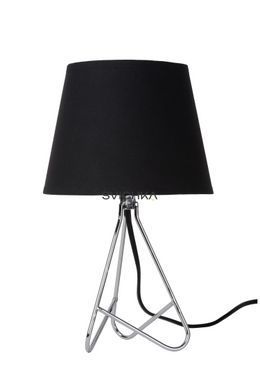 Настільна лампа Lucide GITTA &Oslash; 17 cm 1xE14 Chrome, Chrome, Чорний