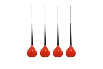 Підвісний світильник Azzardo MD1289-4RD AGA 4 pendant red (AZ1069), Чорний, Червоний