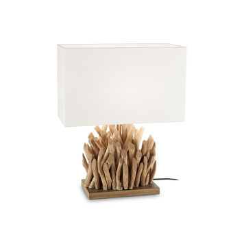 Настільна лампа Ideal Lux SNELL TL1 BIG, Белый;Коричневый, Білий, Коричневий, Коричневий, Білий