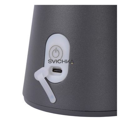 Акумуляторна настільна лампа для дому та вулиці Lucide LA DONNA Battery pack/batteries &Oslash; 19,7 cm LED Dim. 1x2W 2700K IP54 Anthracite, Anthracite, Антрацит, Антрацит