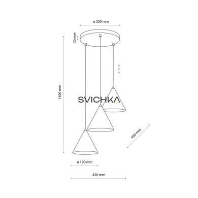 Підвісний світильник TK-Lighting CONO 3 CIRCLE S, White