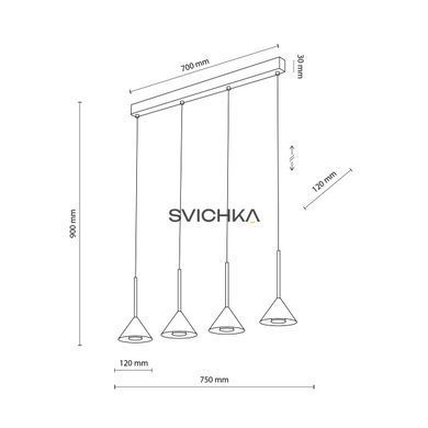 Підвісний світильник TK-Lighting CONO 4, Black