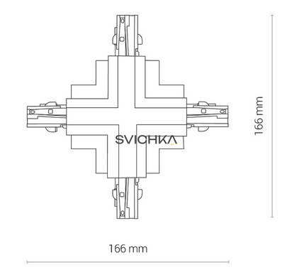 Соединитель Х-образный для 3-х фазной трековой системы Nowodvorski CTLS Recessed Power X Connector