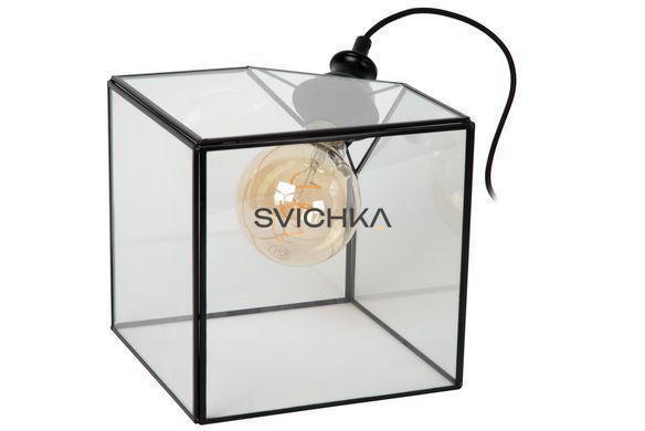 Настільна лампа Lucide DAVOS 1xE27 Transparant, Transparant, Прозорий, Чорний